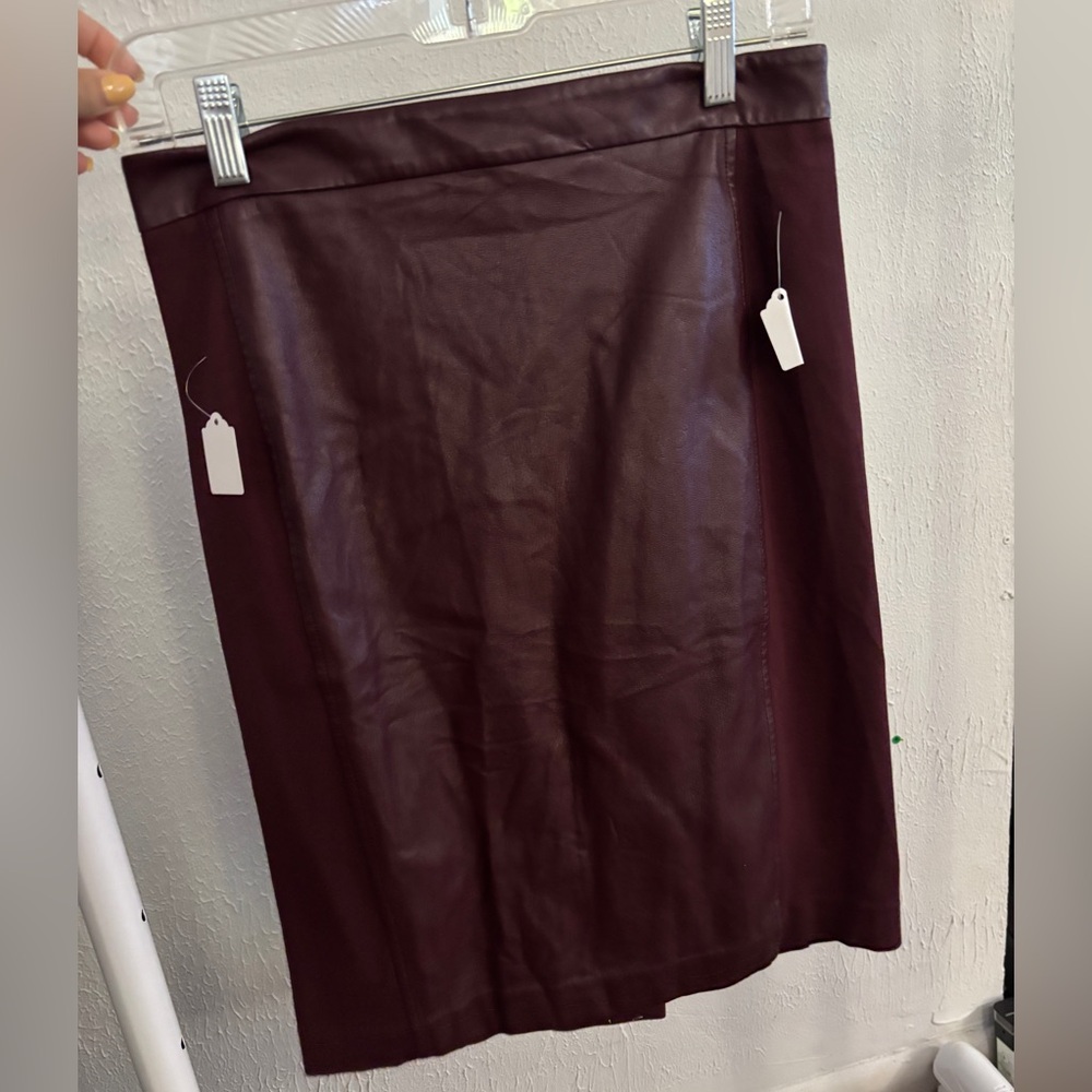 Ann Taylor Deep Burgundy Pencil Skirt